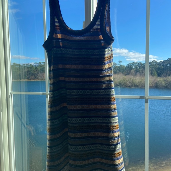 Free People EUC Fair Isle Tank Sweater Dress M - Picture 3 of 7